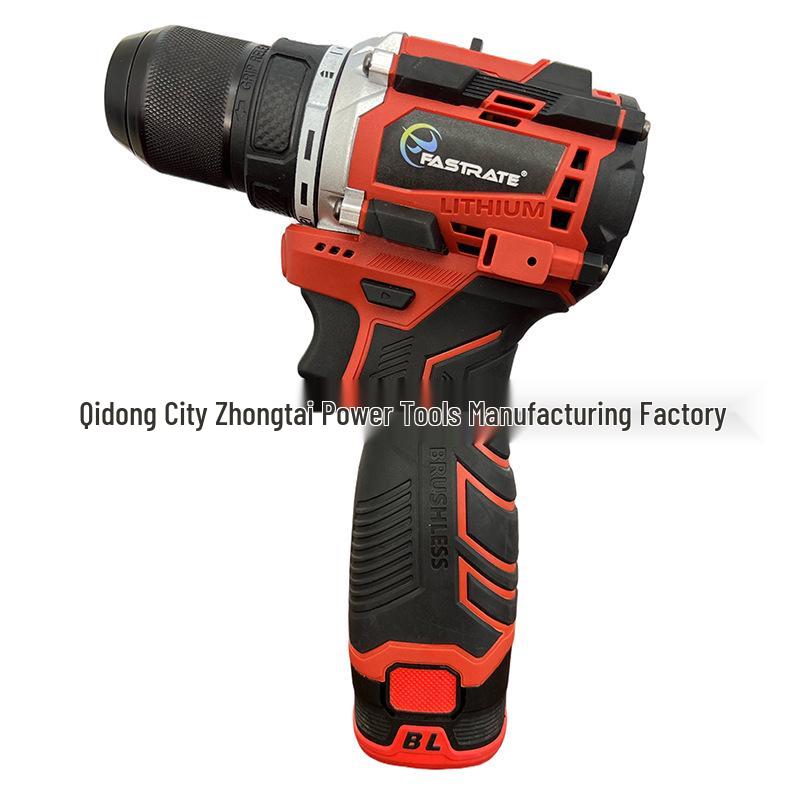 16.8V Brushless Red Electric Drill & Screwdriver for Household Use
