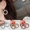 Stylish Stylish High End Round Earrings Women Crystal Stone Geometric Hoop Earrings Jewelry Souvenir Gift Idea Shining Rhinestone Evening Celebration