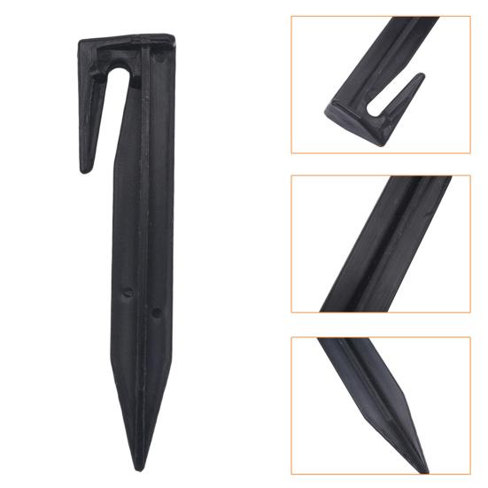 100Pcs Camping Tent Stake Heavy Duty Lawnmower Boundary Wire Stake Outdoor Garden Yard Patio Lawn Tarp Canopy Windproof Ground Spike Tent Peg