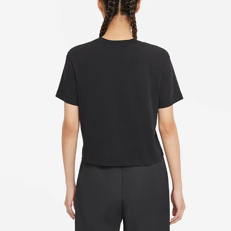 Nike Kısa Üstler Kadın Siyah Bisiklet Yaka Orta (üniseks) Crop Toplar CZ8912 010