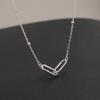 Banyan Tree S925 Silver Geometric Cross Necklace for Women - Trendy Paperclip Chain, Cold Style Clavicle Jewelry.