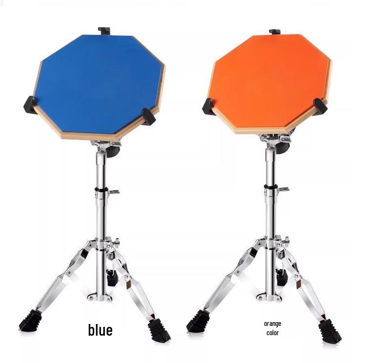 

12-Inch Silent Practice Drum Set for Beginners with Stand - Kids Entry-Level Drum Kit in Stock помаранчевий