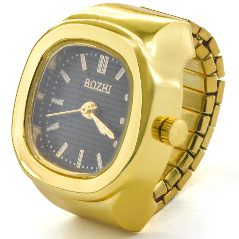 Ring Quartz Watch New s Creative Alloy Shell Finger Square Dial Couple Men And Women