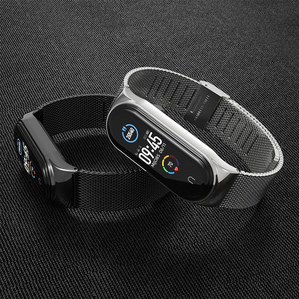 Xiaomi Mi Band 7 6 5 Edition Mailand Armband Schnalle Smartwatch Ersatz Metallarmband, geeignet für das Edelstahlarmband