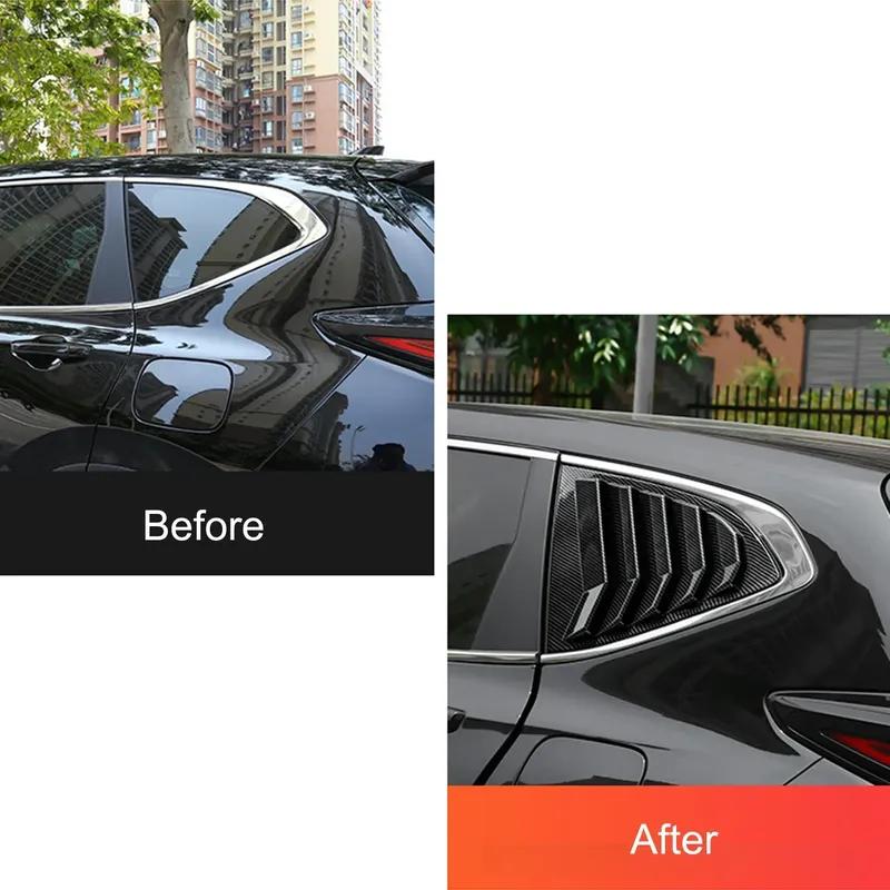 For Honda CR-V CRV 2017 2018 2019-2022 ABS Plastic Rear Window Quarter Louver Cover Side Vent Trim Car Adhesive Accessories