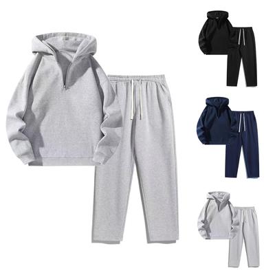 Sets For Men Fall Half Zip Hoodies Drawstring Joggers Sweatpants Set Matching Clothing Set