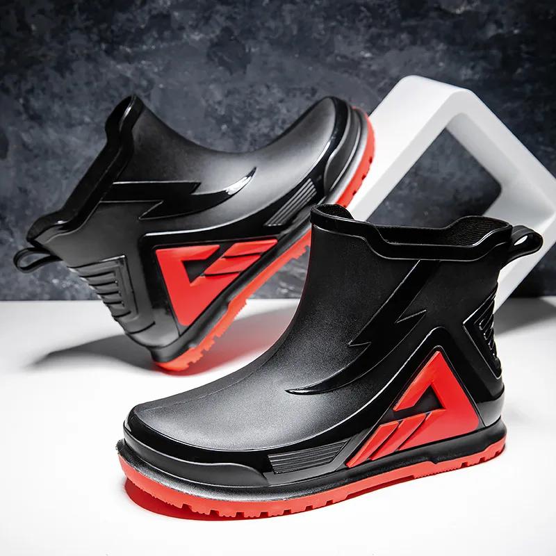 Fashion Couple rain boots outdoor non-slip fashion short rain boots non-slip work shoes garden rain boots men's fishing shoes