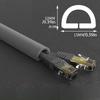 1Roll 118" Cable Management Sleeve - Self-Adhesive PVC Cord Hider for Wall & Floor, Insulated Wire Cover