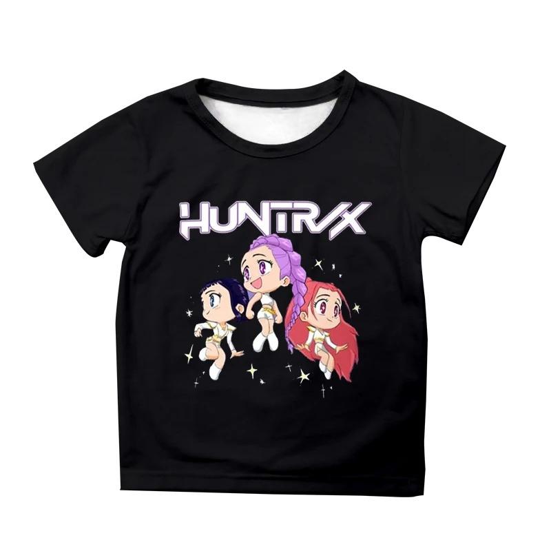 New “Kpop Demon Hunters "Fun and Cute Tiger 3D Printed Pattern Short Sleeve Casual Fashion Loose Breathable T-shirt