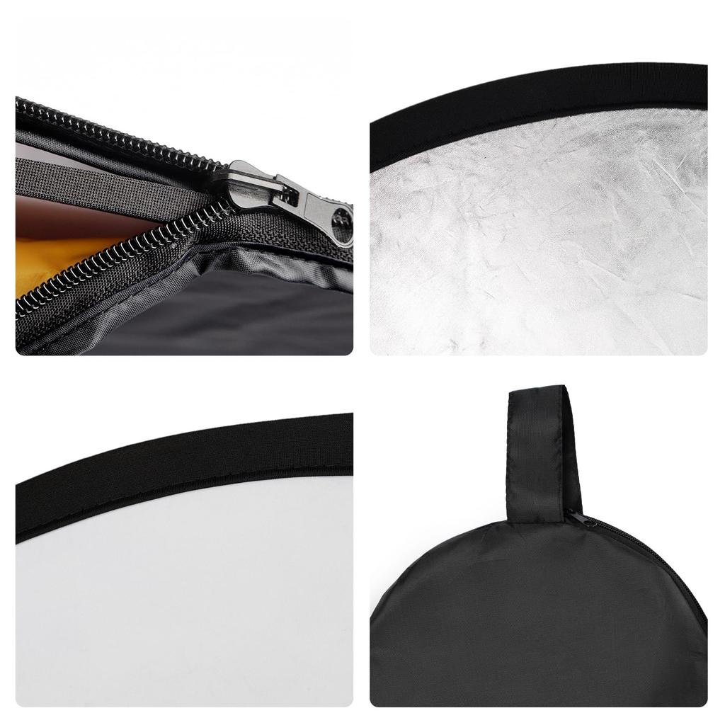 TARION Reflector 80cm Round Foldable Light Reflection Reflector 5 Colors Gold Silver White Black Semi-transparent
