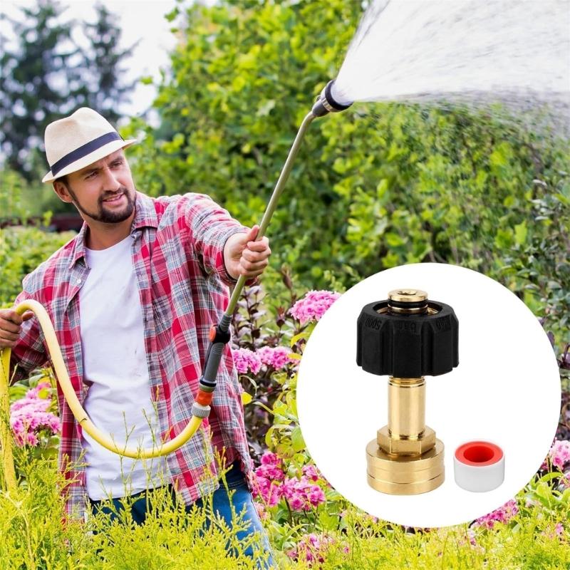Quick Connects Brass Garden Hose Adapter Female Connector for High Pressure Washer Guns and 3/4Inch Garden Hose Systems