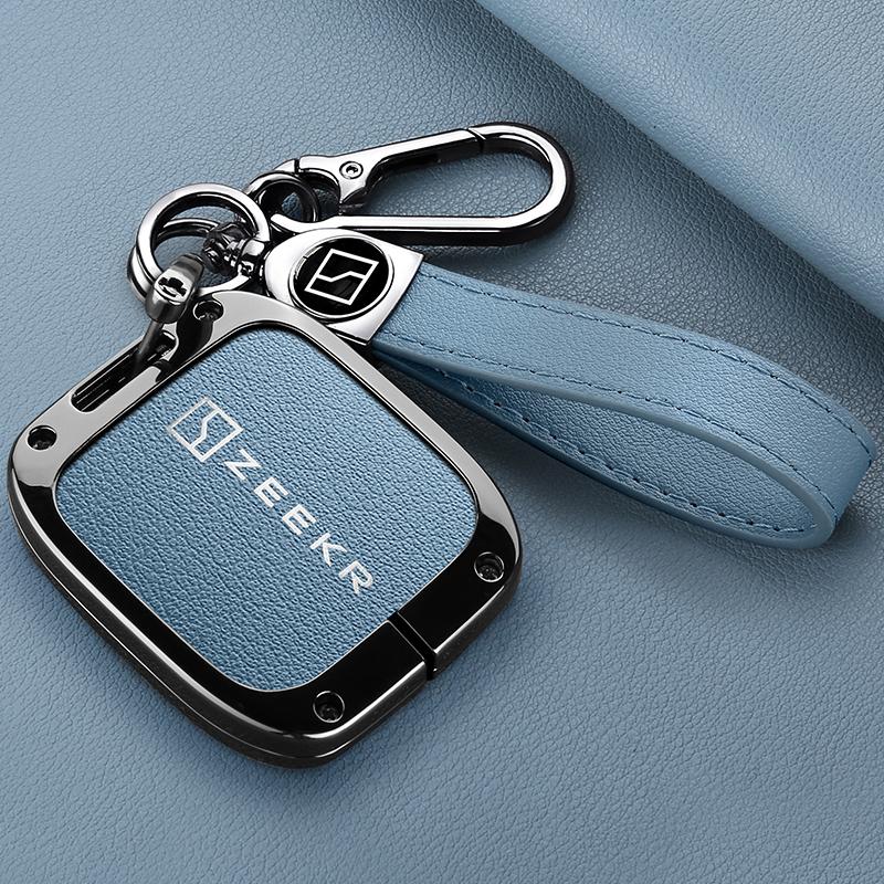 Car Smart Remote Key Case Cover Emblem Zinc Alloy Style Protection Shell For ZEEKR 7X 001 007 009 2024 2025 Keychain Accessories