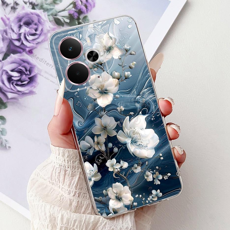 For Realme 14 5G Case RMX5075 Cool Dragon White Lion Painted Cover Soft Slim Phone Case For Realme 14T Realme14 T 5G Fundas Bags
