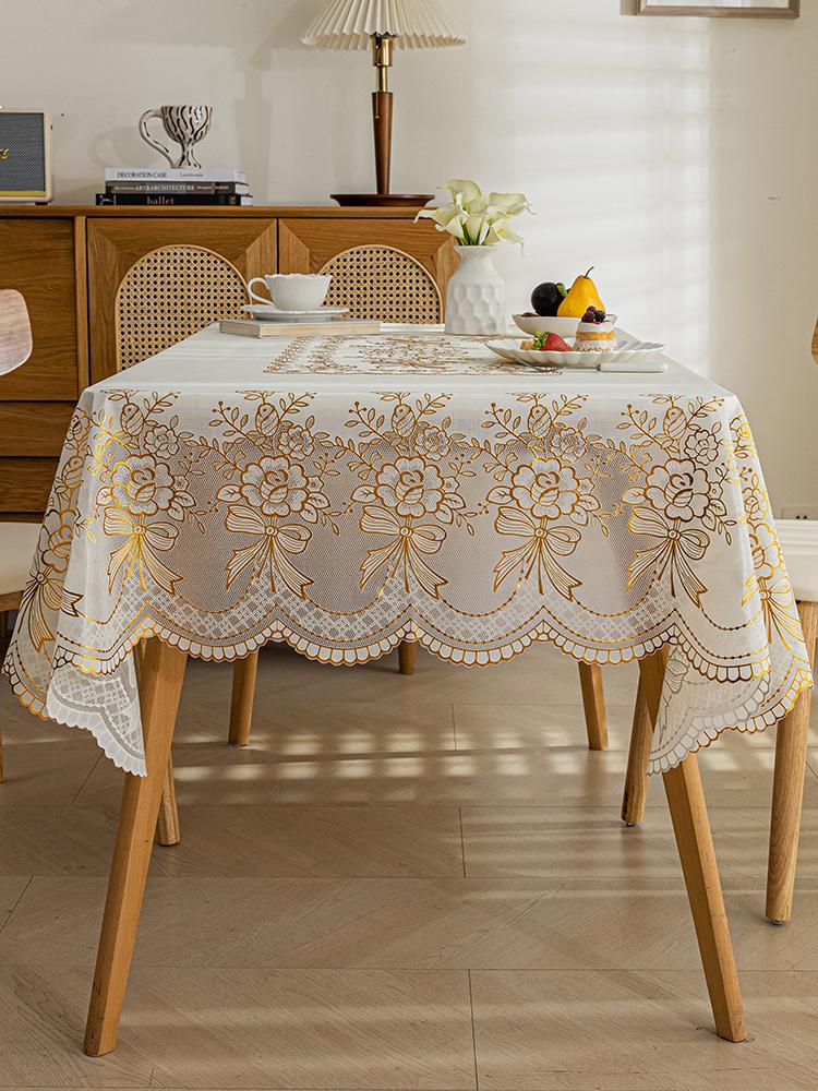 Špičkový potah na jídelní stůl Lehký Luxusní omyvatelný Vodotěsný Odolný vůči oleji Potah na stůl Konferenční stolek pro domácnost Ubrus z PVC