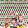 New 2m Smiley Face Rainbow Gradation Rain Curtain For Kids Birthday Party Decoration