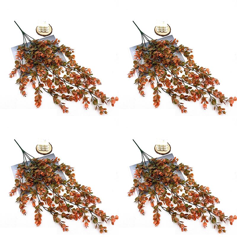 1-4pcs  Artificial Flower Plant Eucalyptus Rattan Vine Hanging Plants Home Garden Decoration Halloween Christmas Decoration 2025