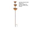 Metal Bird Bath with Stake for Outside 26.77 Inch Tall Free Standing 3-Tier Bird Feeder Bowl for Outdoor Garden Patio Yard Decor