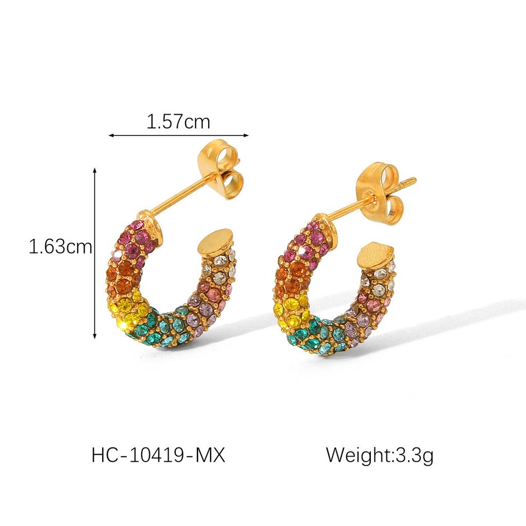 Bestseller C-förmige Edelstahl-Ohrringe für Damen, Perlenstecker, modischer eleganter High-End-Titanstahl-Ohrschmuck