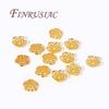 18K Gold Plated Bead End Caps For Jewelry Making Supplies Spacer Bead Caps DIY Accessories