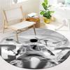Ronaldo Round Area Rug,Carpet Rug for Living Room Bedroom Sofa Playroom Decor,Non-slip Floor Mat