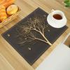 Motivi 3D Cvijetno Placemat Linen Fabric Table Mats Family Dinner Tableware Kitchen Table Mat 30X45cm