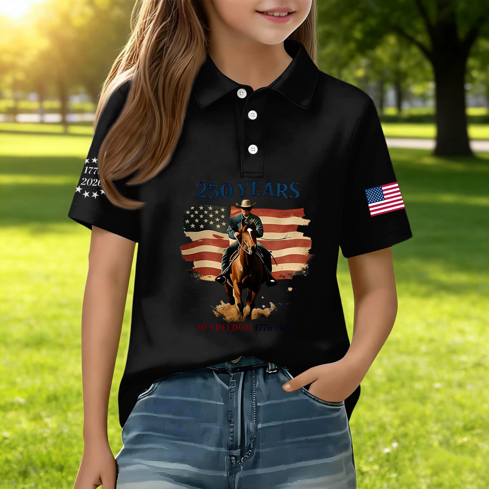 

Children s Daily Casual Short-sleeved Print Tops T-shirts Shirts 110 чёрный