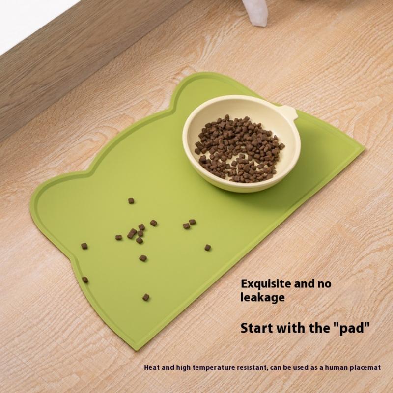 Pet Waterproof Mat Dog Cat Bowl Mat Silicone Non-Slip Pet Feeding Mat Dog Eating Bowl Tray Cushion