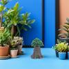 2Pcs Mini Resin Tree Ornament Fairy Garden Decor Outdoor Indoor Micro Landscape Accessory for Terrarium Bonsai Aquarium