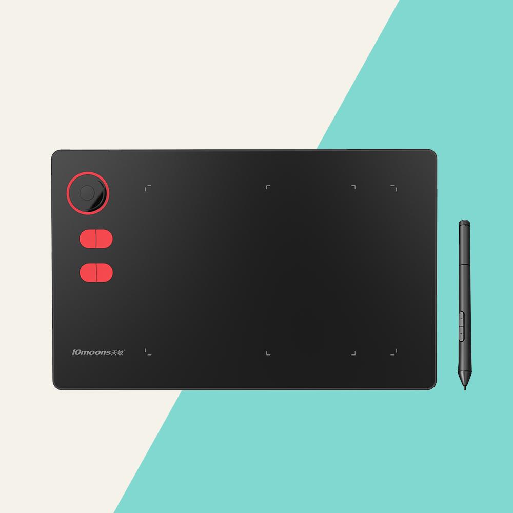 10moons G20 Digitales Grafik-Zeichen-Tablet Zeichen-Tablet Mit Rollrad-Taste Stift Grafik-Tablets
