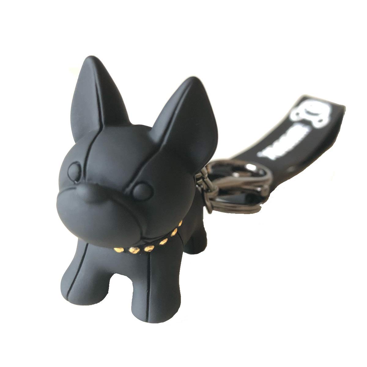 

French Bulldog Keychain, Bulldog Dog Key Ring, Bag Charm, Keychain, PU Leather, Bag Accessory, KKG (Black)