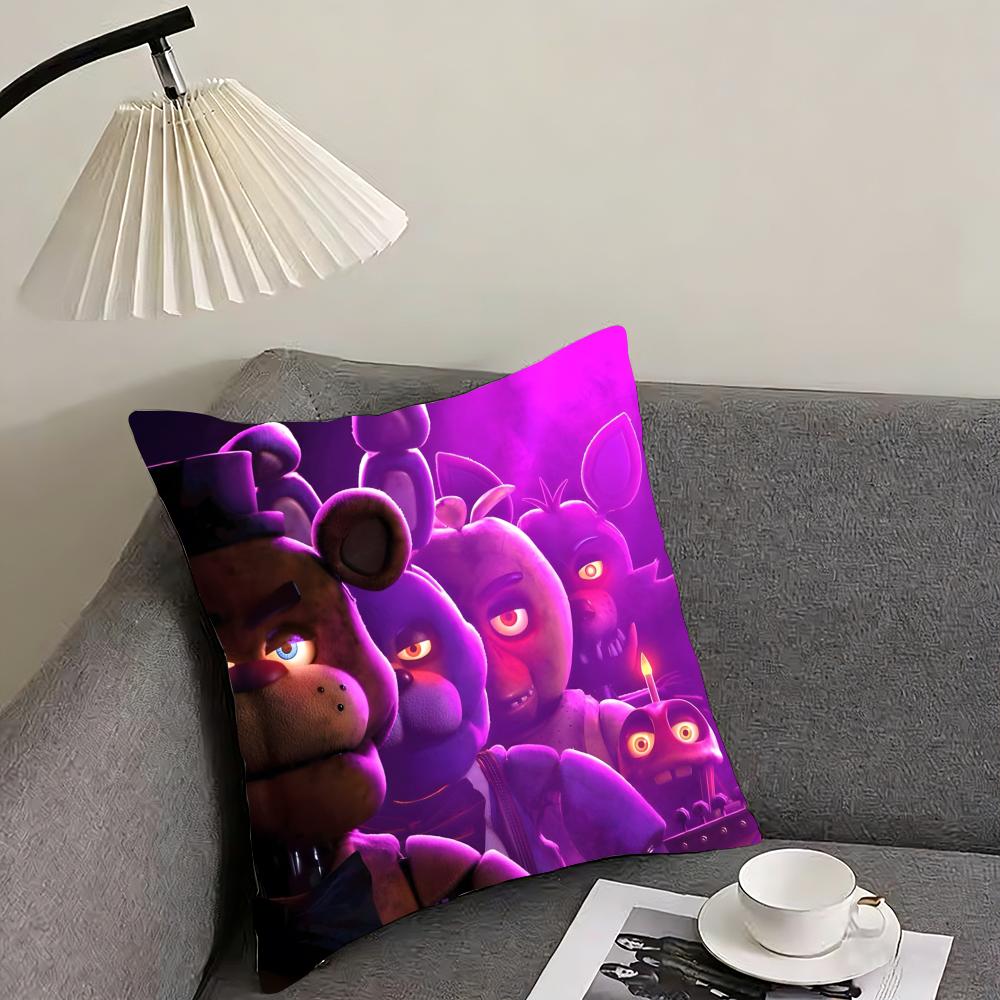 Movie Five N-Nights At F-Freddys 2 Cushion Cover Reversible Plush Pillow Cover – For Car, Sofa, Bedroom, Perfect As A Gift.