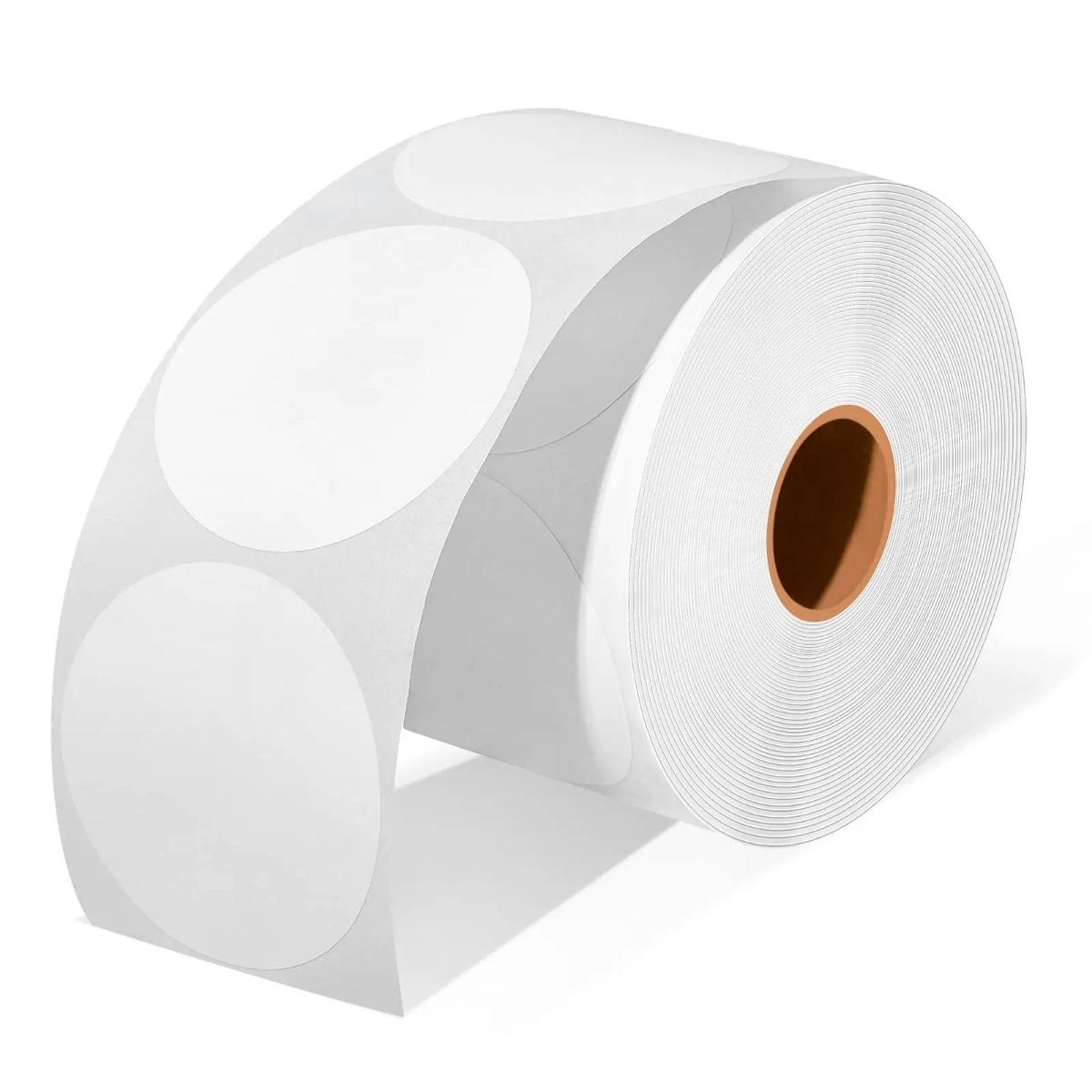 

2-дюймові круглі термонаклейки, самоклеючі круглі прямі термонаклейки, багатоцільові рулонні термонаклейки, 600 етикеток baby порошок кольору