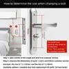 Universal Stainless Steel Indoor Door Lock Adjustable Wooden Door Handle for Bedroom Security Tamper-Free Household Safety