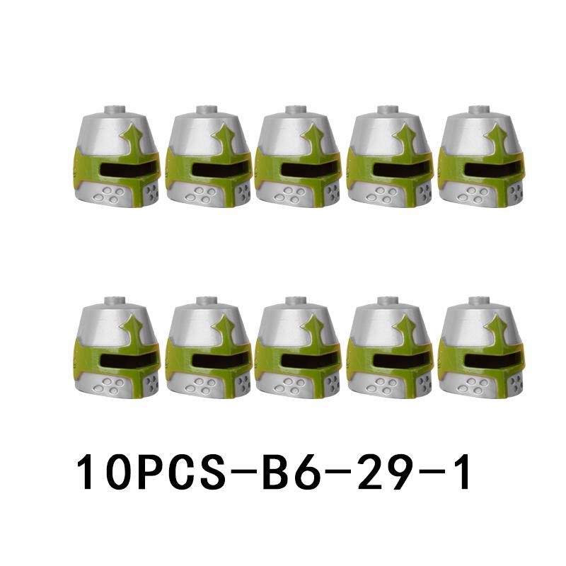 Mittelalterliche Militärburg Ritter Rüstung Bausteine Schulterpanzer Rüstungszubehör Roter Löwe Schwarzer Adler Waffensteine Spielzeug