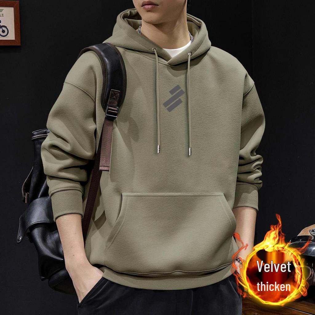 Japanese Retro Loose Hooded Men's Heavyweight Hoodie Jacket