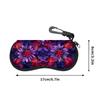 2D-Floral Pattern Protective Sunglasses Case, Vibrant Purple Petal Eyeglasses Storage Pouch, Lightweight Zipper Eyewear Container for Travel Women Gif