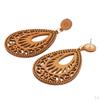 Bohemian Women Wooden Earrings Dangle Pendant Hook for Christmas, Day, Valentines