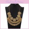 Vintage Geometric Alloy Coin Necklace With Totem Elements For Boho Style Fashion Jewelry