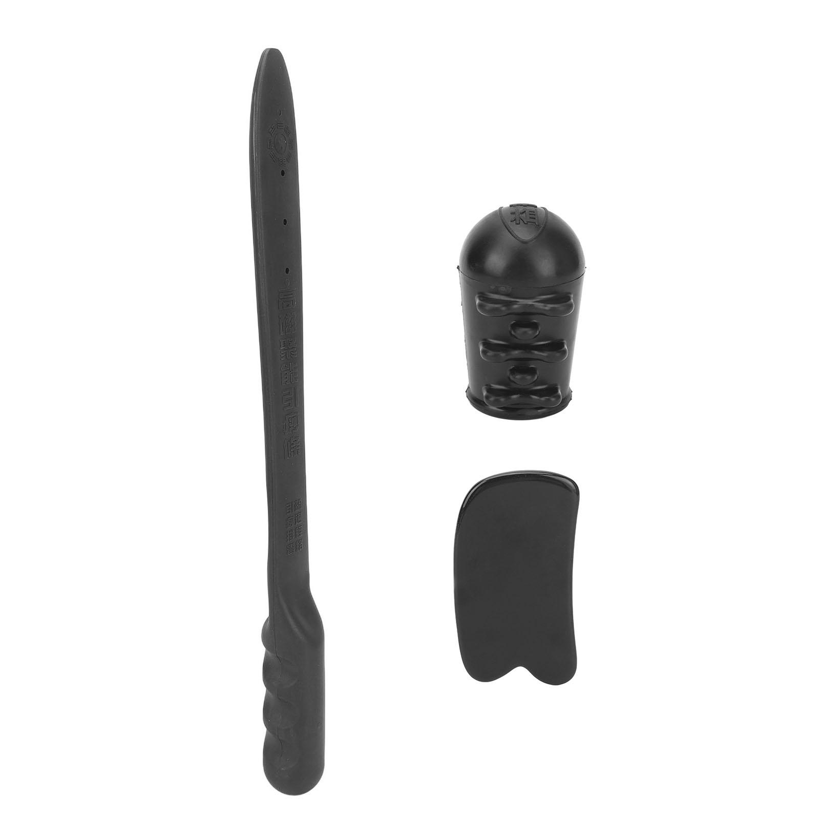 Массажный молоток Пат-стик Черный Ручной массажный пат-стик для шеи, спины, плеч