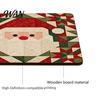Winter Holiday Housewarming Gifts 4Pcs Christmas Coasters Set, Non-slip Wood Cup Mats with Cork Base Tree Drink for Hot Drinks, Decorative Patchwork