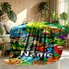 Custom Name Personalized Plants vs. Zombies Print Blanket, Home Decor, Bedroom, Sofa, Camping, Couch, Gifts for Birthday Christmas
