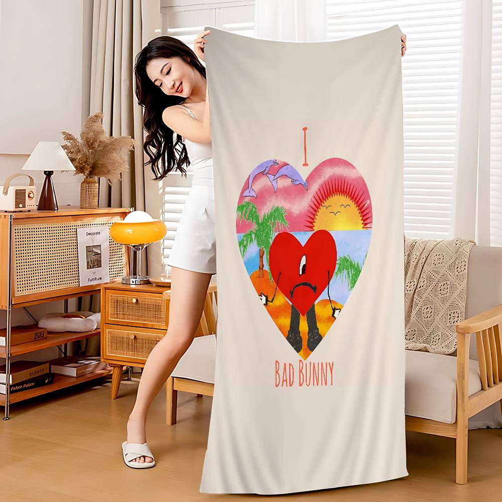 B-Bads B-Bunnys Art Microfiber Printed Beach Towel Mountain Climbing Yoga Beach Swimming Running Absorbent Soft Towel