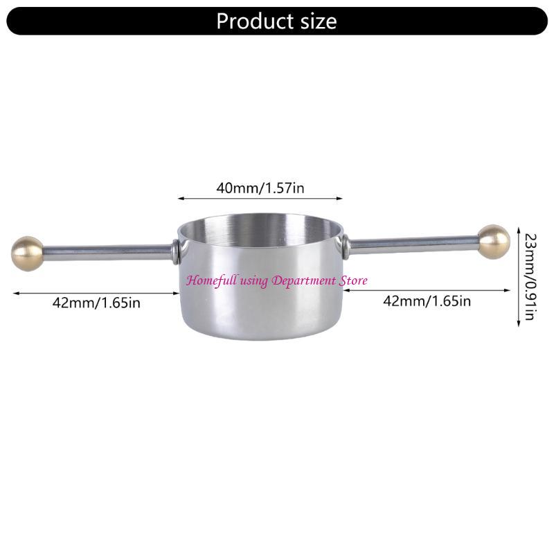  2pcs Bartenders Measuring Cup Double Beads Stainless Steel Jigger for Liquor