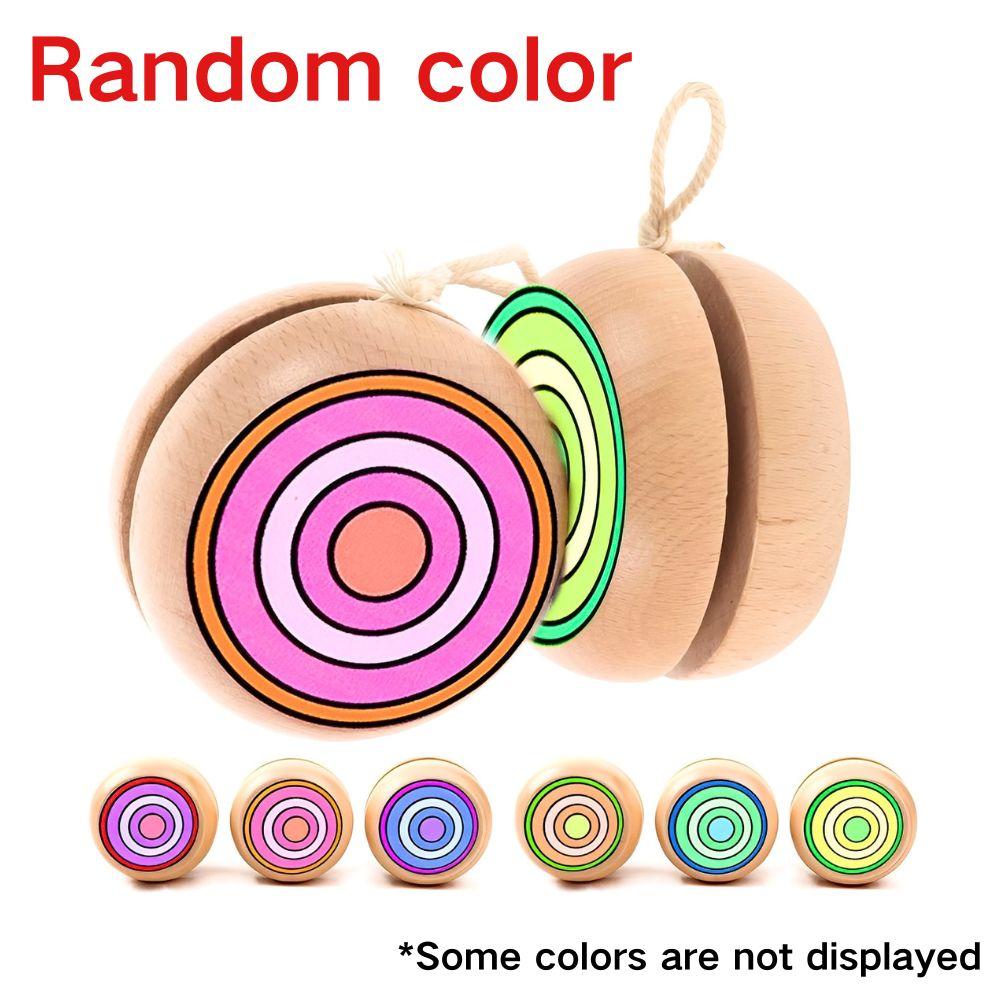 1/2pcs Random Color Wooden Yoyo & 10/20pcs Replacement Strings, Interactive Yoyo Game for Party, Family & Outdoor Activities YMY