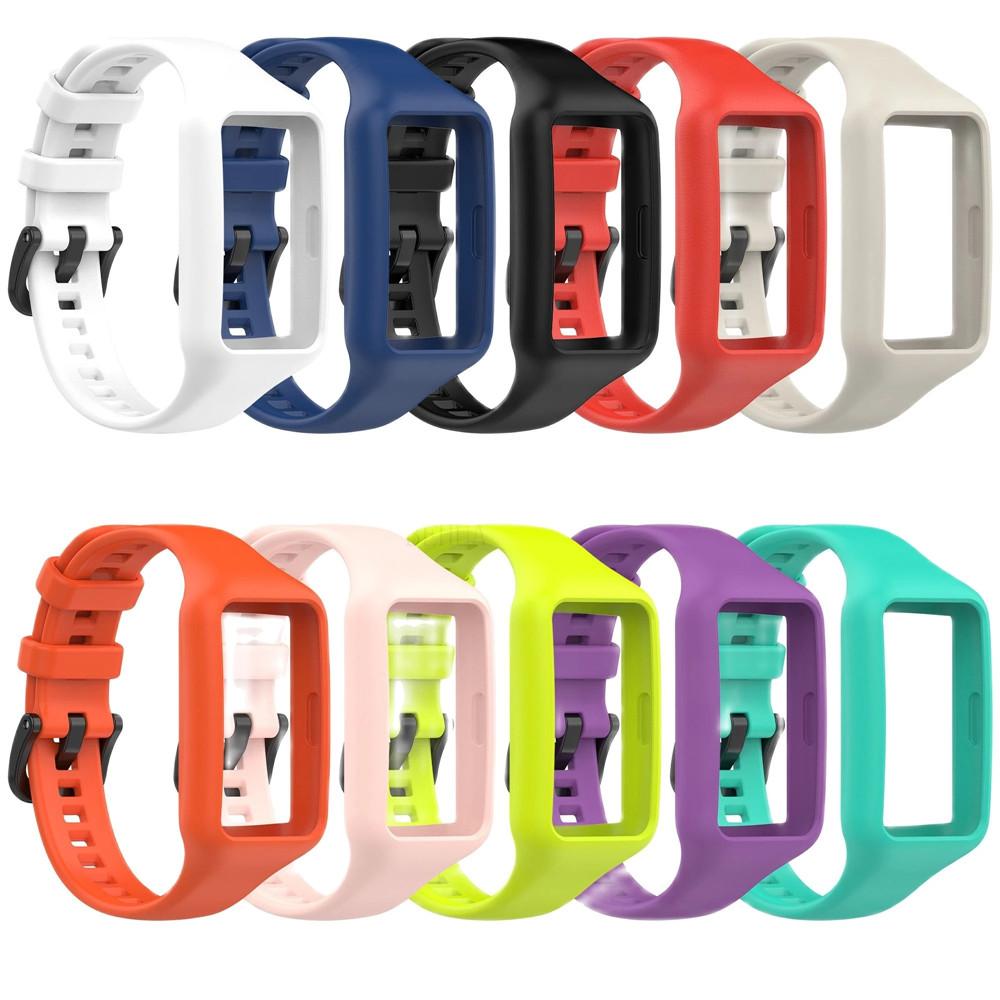 Silicone Strap For Huawei Band 6 7 Breathable Replacement Wristband for Huwei Honor Band6 Watchband add Case Adjustable Bracelet