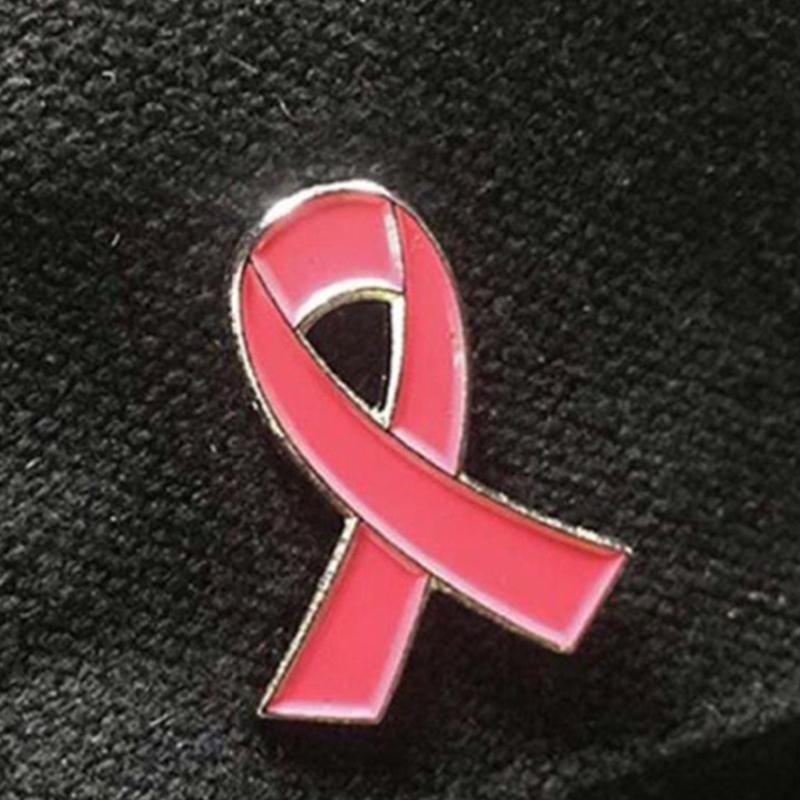 10 Pcs Ribbon Brooch Enamel Pins Jewelry Breast Cancers Awareness Hope Lapel Pin Buttons Badges Clothing Accessories