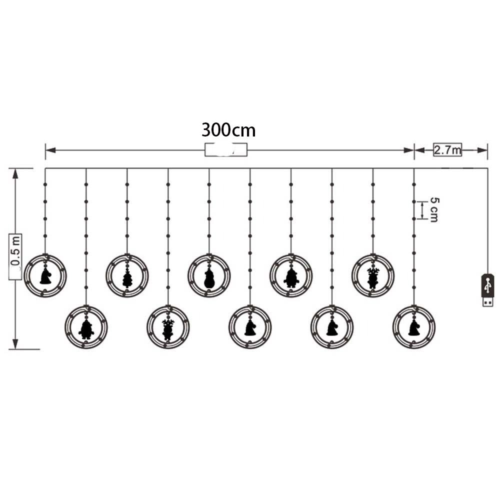 Flexibily Stars String Lights USB Powered Christmas Tree Lamp LED String Lights  Christmas Tree