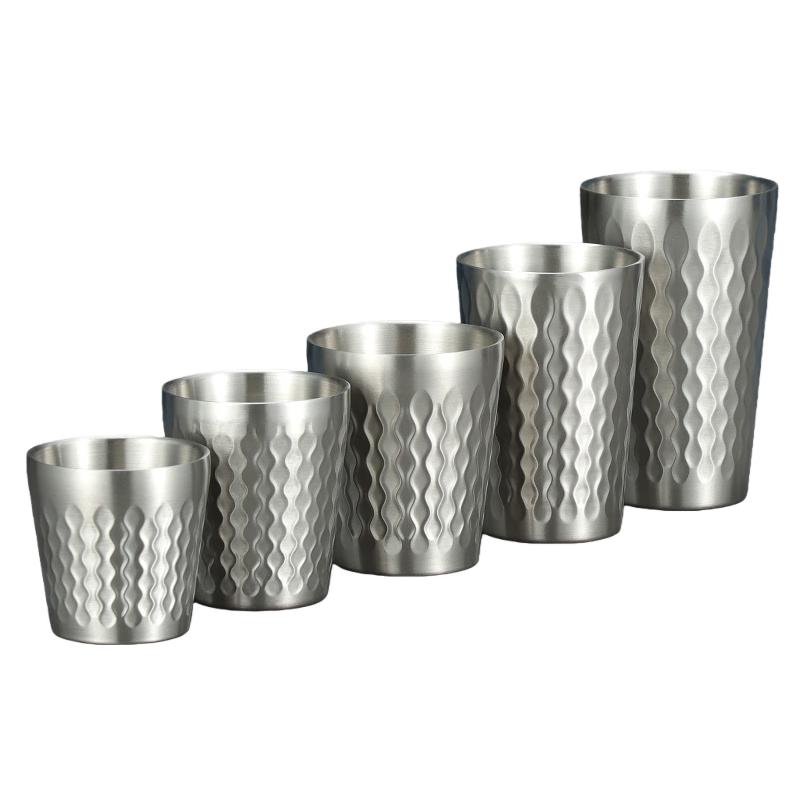 

ShengJia Double-Walled 304 Stainless Steel Hammered Cup 650ml