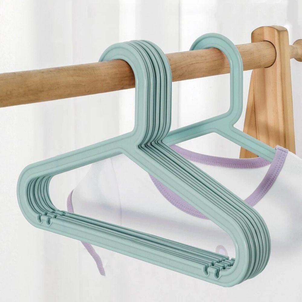 10Pcs Plastic Clothes Drying Rack Nordic Style Clothes Display Hangers Baby Hangers  Closet