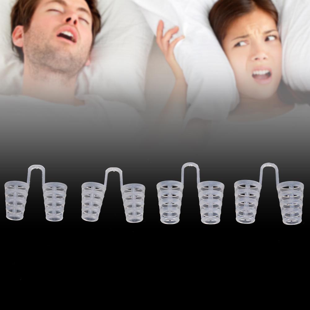 4Pcs/Box Relieve Anti Snoring Device Guard Easy Sleeping Breath Aid Clip Nasal Dilator Device
